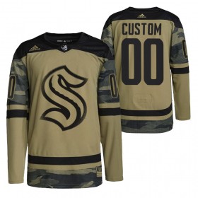 Dresovi Seattle Kraken Custom 2021-22 Salute To Service Camo Authentic - Muške